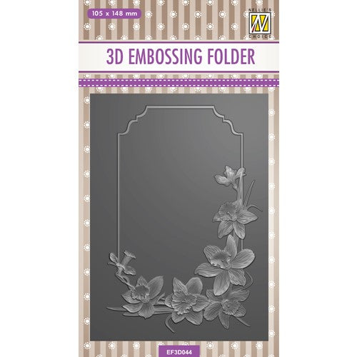 Simon Says Stamp! Nellie's Choice DAFFODIL 3D Embossing Folder nef3d044