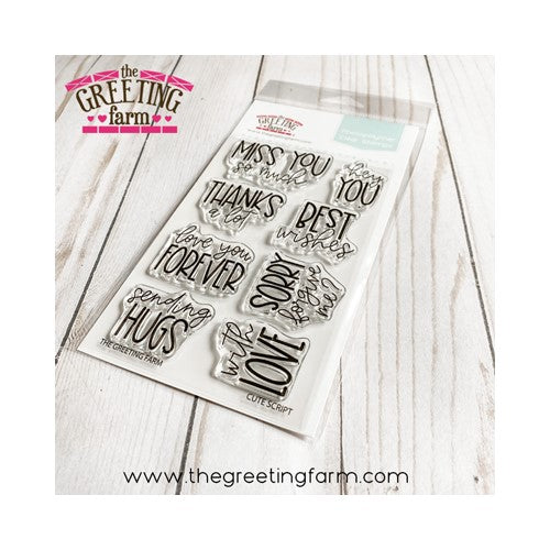 Simon Says Stamp! The Greeting Farm CUTE SCRIPT Clear Stamps tgf621