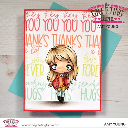 Simon Says Stamp! The Greeting Farm CUTE SCRIPT Clear Stamps tgf621 | color-code:ALT1