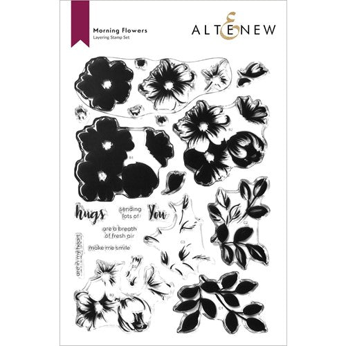 Simon Says Stamp! Altenew MORNING FLOWERS Clear Stamps ALT7007