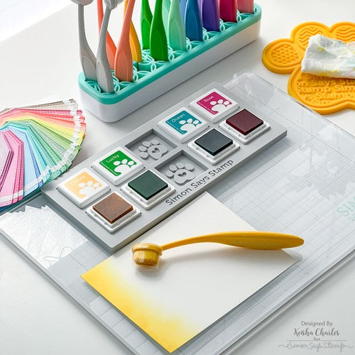 Simon Says Stamp! Simon Says Stamp Flannel Gray INK CUBE HOLDER and Mesh Storage st0076 | color-code:ALT00