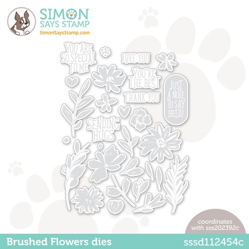 Simon Says Stamp! Simon Says Stamp BRUSHED FLOWERS Wafer Dies sssd112454c