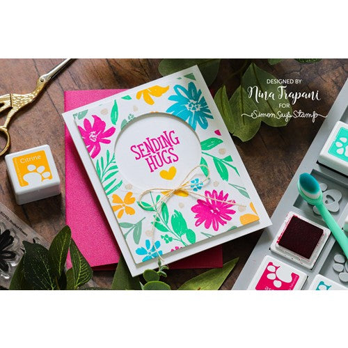 Simon Says Stamp! Simon Says Clear Stamps BRUSHED FLOWERS sss202392c