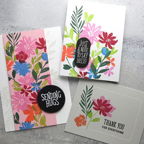 Simon Says Stamp! Simon Says Clear Stamps BRUSHED FLOWERS sss202392c | color-code:ALT01