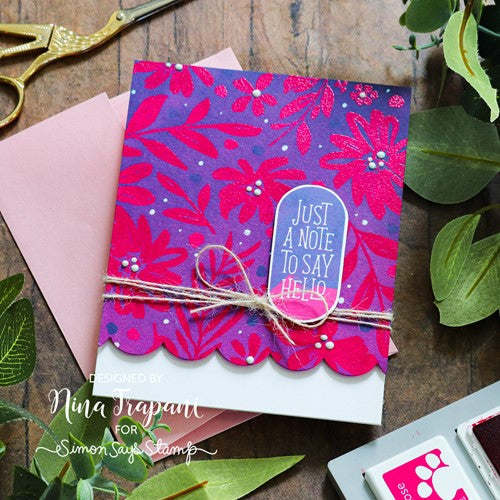 Simon Says Stamp! Simon Says Clear Stamps BRUSHED FLOWERS sss202392c