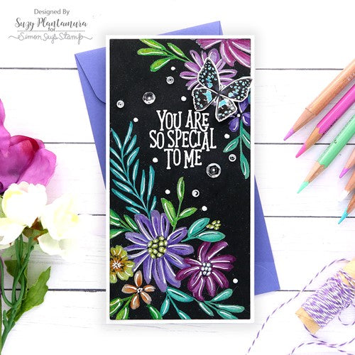 Simon Says Stamp! Simon Says Clear Stamps BRUSHED FLOWERS sss202392c | color-code:ALT21