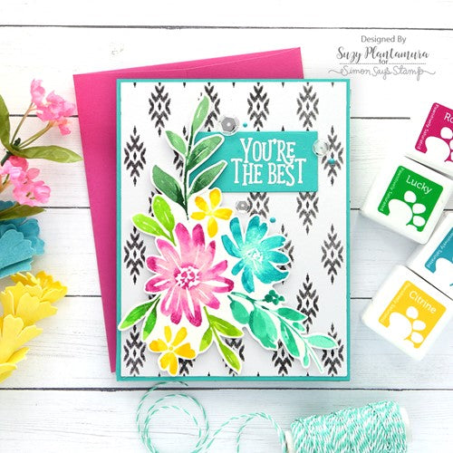 Simon Says Stamp! Simon Says Clear Stamps BRUSHED FLOWERS sss202392c | color-code:ALT22
