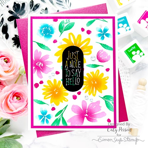 Simon Says Stamp! Simon Says Clear Stamps BRUSHED FLOWERS sss202392c | color-code:ALT3