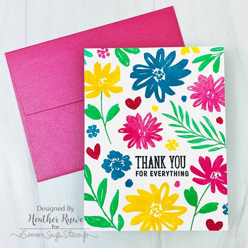 Simon Says Stamp! Simon Says Clear Stamps BRUSHED FLOWERS sss202392c | color-code:ALT5
