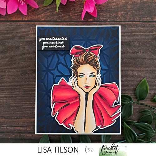 Simon Says Stamp! Picket Fence Studios RETRO BURST 6 x 6 Stencil sc297*