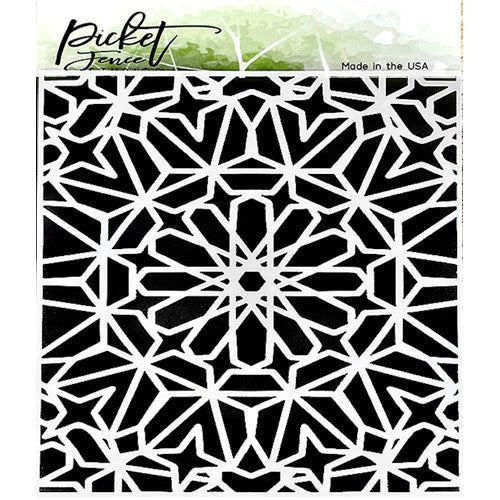 Simon Says Stamp! Picket Fence Studios RETRO BURST 6 x 6 Stencil sc297*