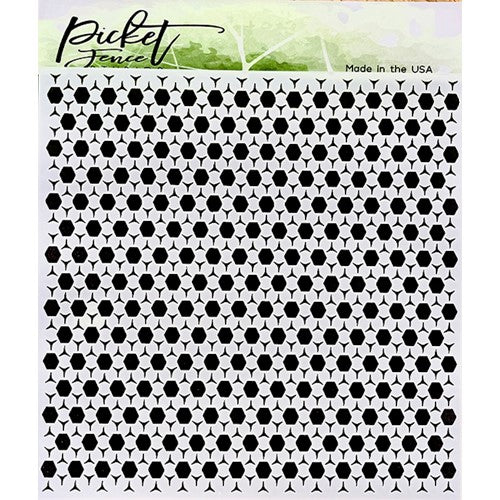 Simon Says Stamp! Picket Fence Studios HEXAGON RANDOMNESS 6 x 6 Stencil sc299*