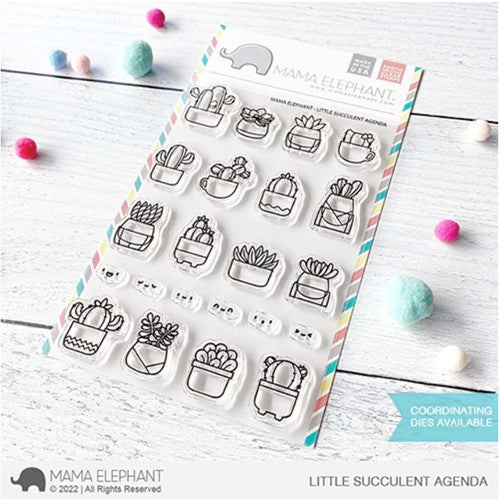 Simon Says Stamp! Mama Elephant Clear Stamps LITTLE SUCCULENT AGENDA