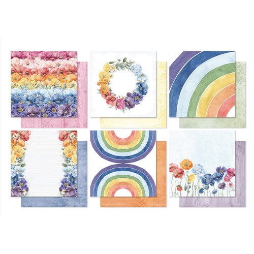 Simon Says Stamp! Paper Rose RAINBOW POPPIES 12x12 Paper Pack 25579