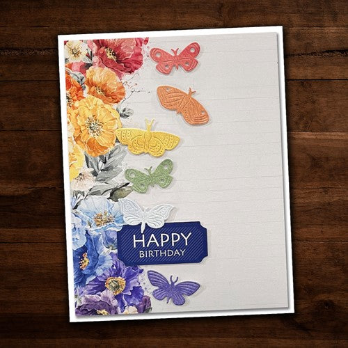 Simon Says Stamp! Paper Rose RAINBOW POPPIES A5 Sentiment Sheets 25603