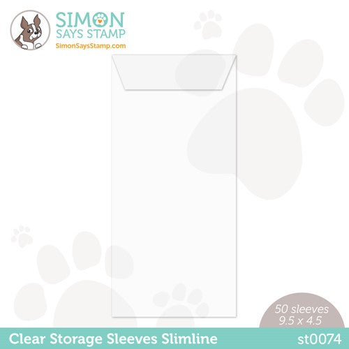 Simon Says Stamp! Simon Says Stamp 9.5 x 4.5 Clear Storage Sleeves 50 Pack st0074