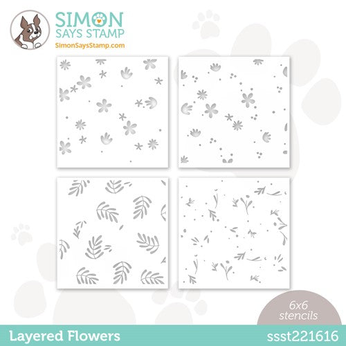 Simon Says Stamp! Simon Says Stamp Stencils LAYERED FLOWERS ssst221616