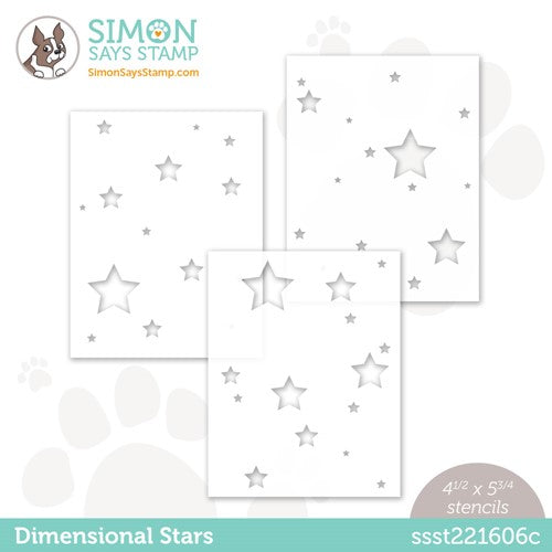 Simon Says Stamp! Simon Says Stamp Stencils DIMENSIONAL STARS ssst221606c
