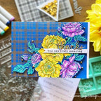 Simon Says Stamp! Simon Says Cling Stamps SOFT PLAID BACKGROUND sss102483