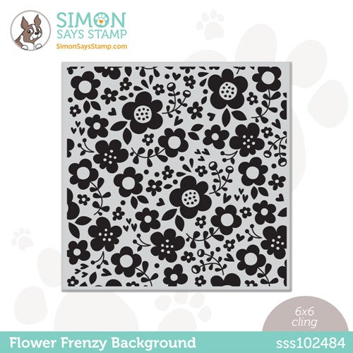 Simon Says Stamp! Simon Says Cling Stamps FLOWER FRENZY BACKGROUND sss102484
