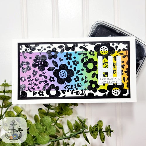 Simon Says Stamp! Simon Says Cling Stamps FLOWER FRENZY BACKGROUND sss102484