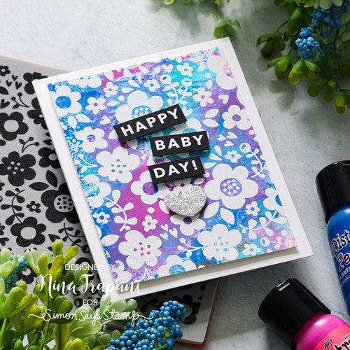 Simon Says Stamp! Simon Says Cling Stamps FLOWER FRENZY BACKGROUND sss102484 | color-code:ALT4