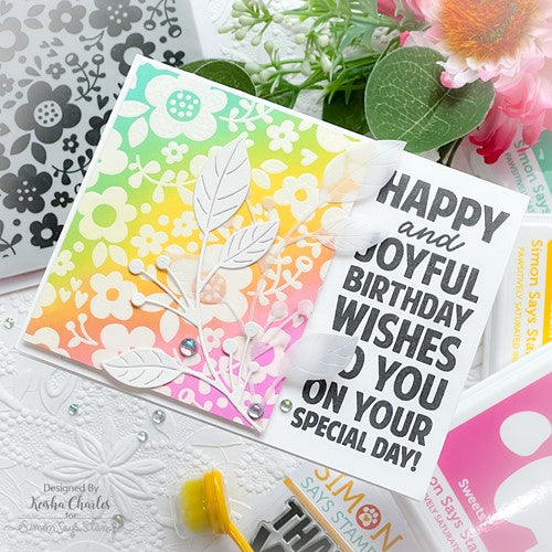 Simon Says Stamp! Simon Says Cling Stamps FLOWER FRENZY BACKGROUND sss102484 | color-code:ALT5