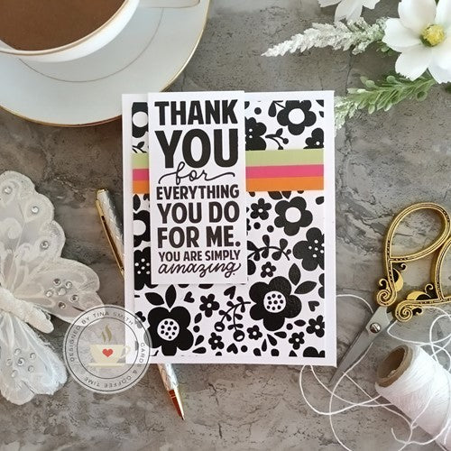 Simon Says Stamp! Simon Says Cling Stamps FLOWER FRENZY BACKGROUND sss102484