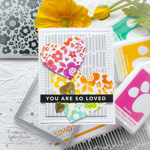 Simon Says Stamp! Simon Says Cling Stamps FLOWER FRENZY BACKGROUND sss102484 | color-code:ALT93