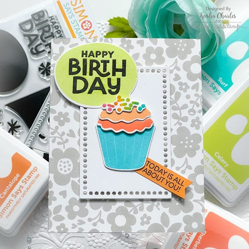 Simon Says Stamp! Simon Says Cling Stamps FLOWER FRENZY BACKGROUND sss102484