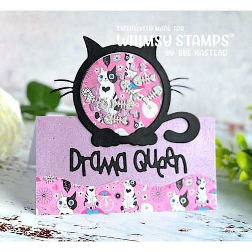 Simon Says Stamp! Whimsy Stamps KITTY FRAME Die WSD303a