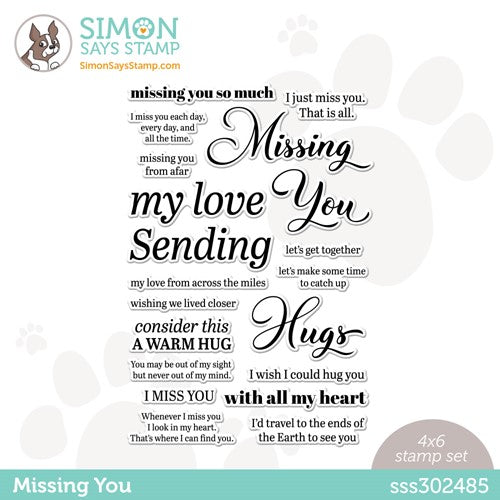Simon Says Stamp! Simon Says Clear Stamps MISSING YOU sss302485