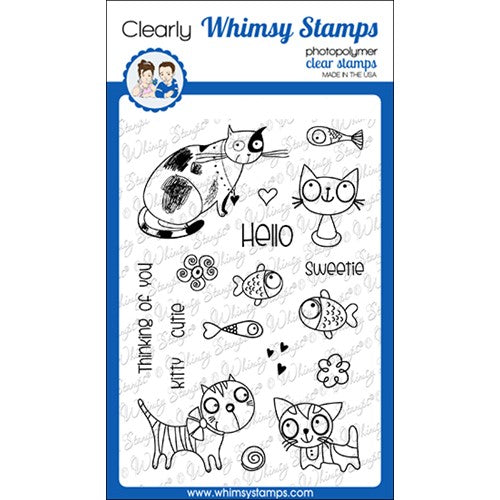 Simon Says Stamp! Whimsy Stamps KITTY SKETCHES Clear Stamps CWSD408*