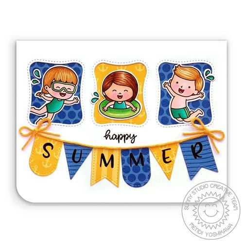 Simon Says Stamp! Sunny Studio KIDDIE POOL Clear Stamps SSCL-328