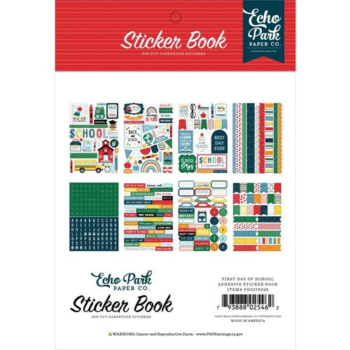 Simon Says Stamp! Echo Park FIRST DAY OF SCHOOL Sticker Book fds276029*
