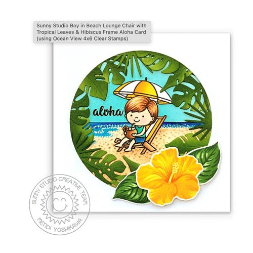 Simon Says Stamp! Sunny Studio OCEAN VIEW Clear Stamps SSCL-329