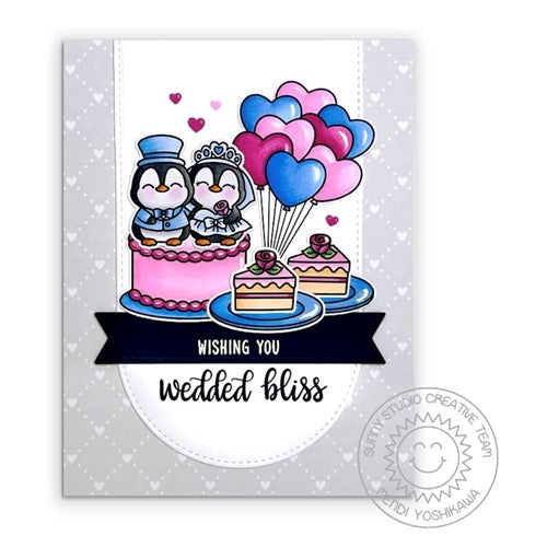 Simon Says Stamp! Sunny Studio WEDDED BLISS Clear Stamps SSCL-332