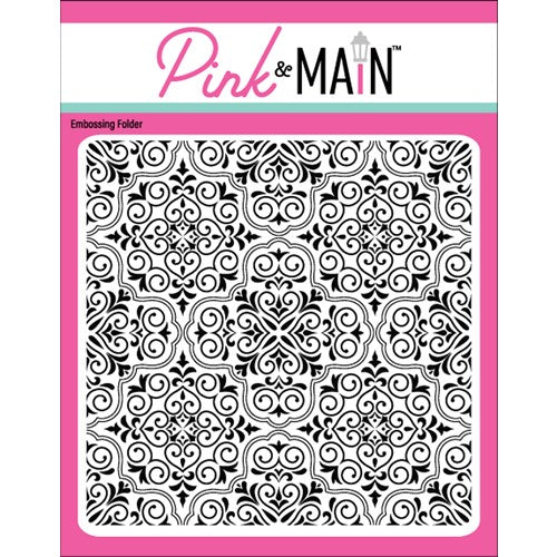 Simon Says Stamp! Pink and Main ORNATE TILE Embossing Folder PMT039