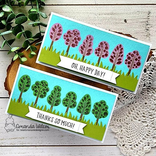 Simon Says Stamp! Newton's Nook Designs TREE LINE Stencil NN2204T01