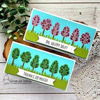 Simon Says Stamp! Newton's Nook Designs TREE LINE Stencil NN2204T01
