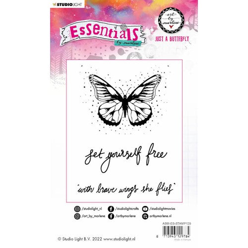 Simon Says Stamp! Studio Light JUST A BUTTERFLY ABM Essentials Cling Stamps abmesstamp129*