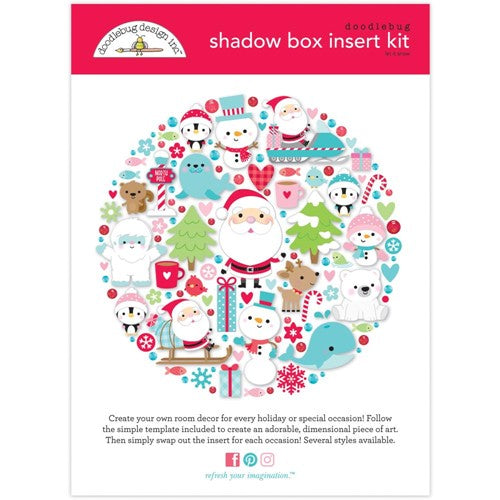 Simon Says Stamp! Doodlebug LET IT SNOW Shadow Box Insert Kit 7738