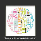 Simon Says Stamp! Doodlebug CUTE AND CRAFTY Shadow Box Insert Kit 7730