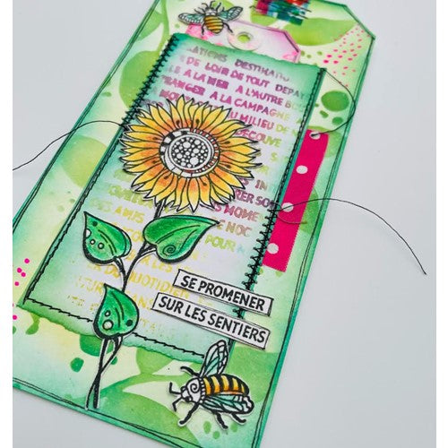 Simon Says Stamp! Carabelle Studio SUN AND FORAGING BEES A6 Cling Stamps sa60619