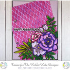 Simon Says Stamp! The Rabbit Hole Designs MESH OPTICAL ILLUSION Stencil TRH-045S