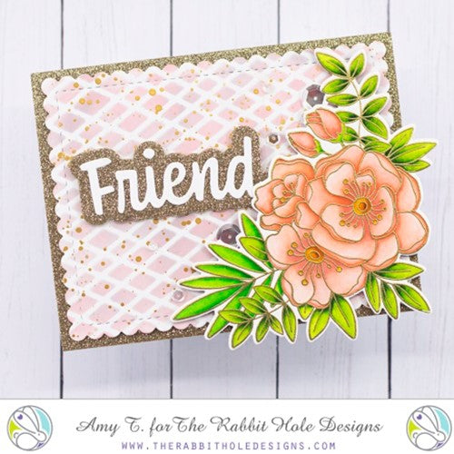 Simon Says Stamp! The Rabbit Hole Designs MESH OPTICAL ILLUSION Stencil TRH-045S