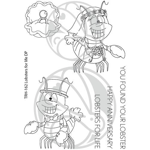 Simon Says Stamp! The Rabbit Hole Designs LOBSTERS FOR LIFE Clear Stamps TRH-162*