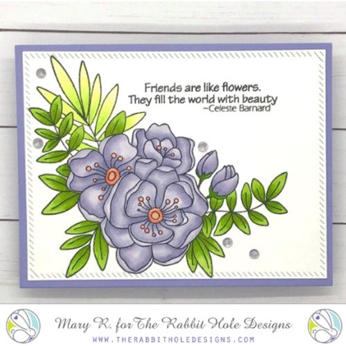 Simon Says Stamp! The Rabbit Hole Designs BLOOMING ANEMONE Clear Stamps TRH-160