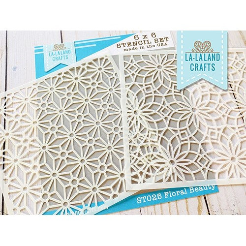 Simon Says Stamp! La-La Land FLORAL BEAUTY Stencil ST025
