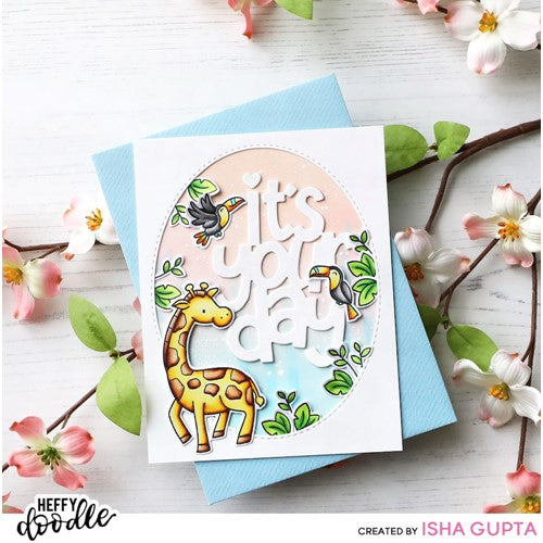 Simon Says Stamp! Heffy Doodle TWO BY TWO SAFARI ANIMALS Clear Stamps hfd0427 | color-code:ALT07